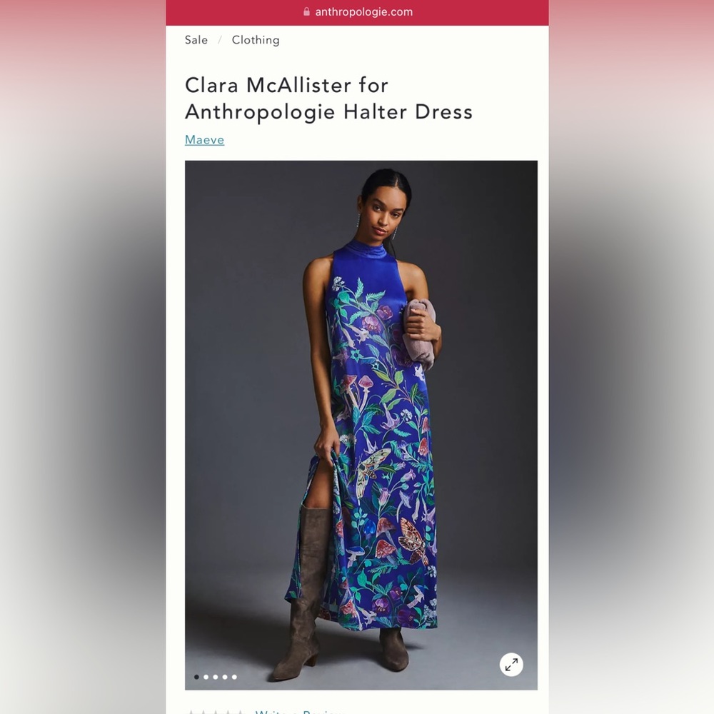 Anthropologie long dress. Size small. Worn once for 3 hours.